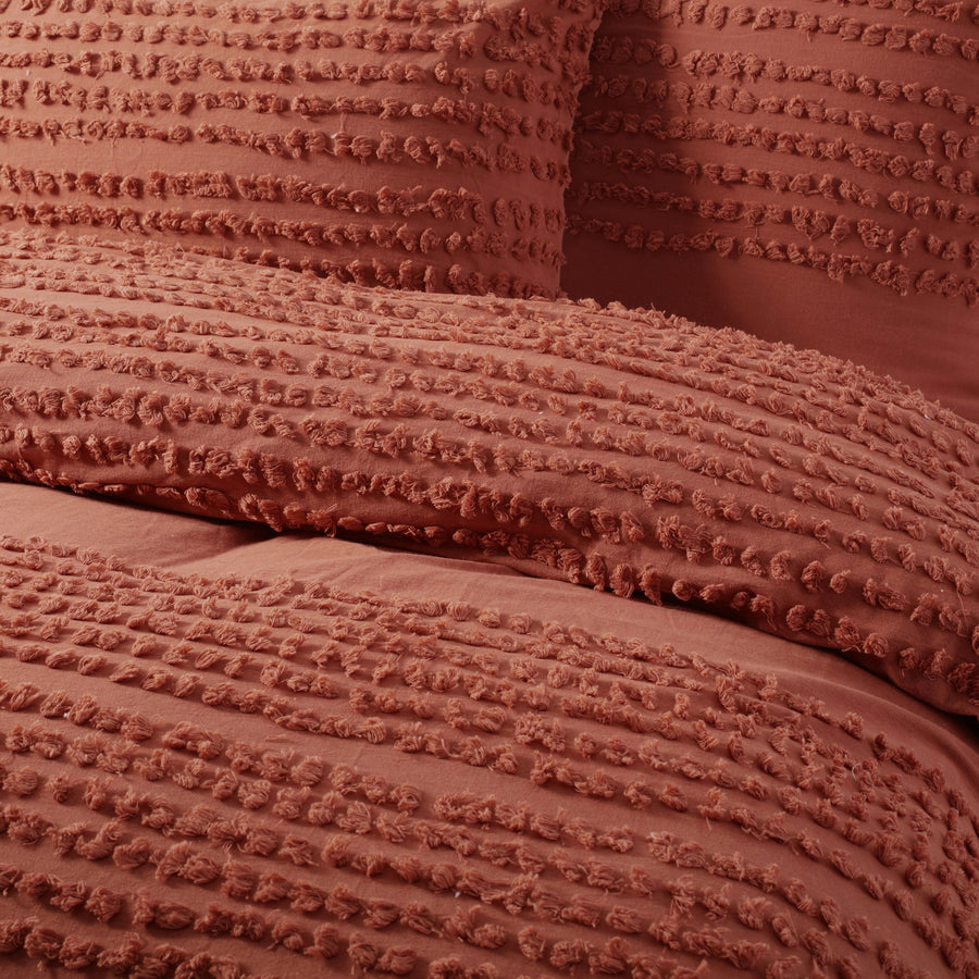 Rust Tufted European Pillowcases
