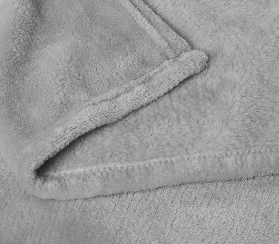 Super Soft Blanket - Silver Grey - 240cm x 260cm