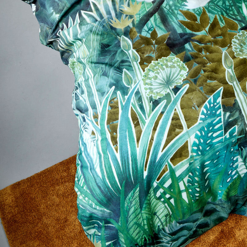 madagascar rainforest print quilt cover set