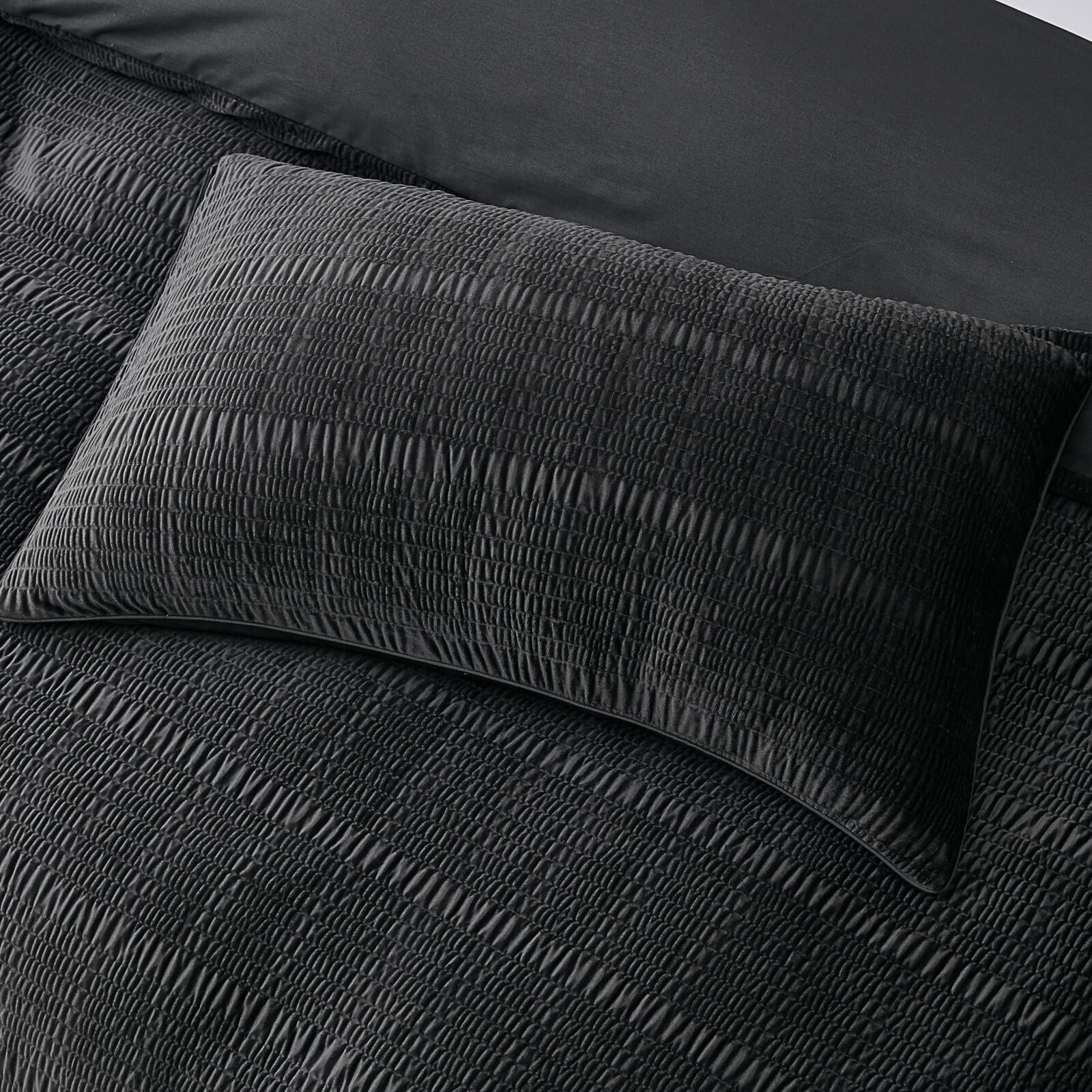 Blake Charcoal Velvet Quilt Cover Set