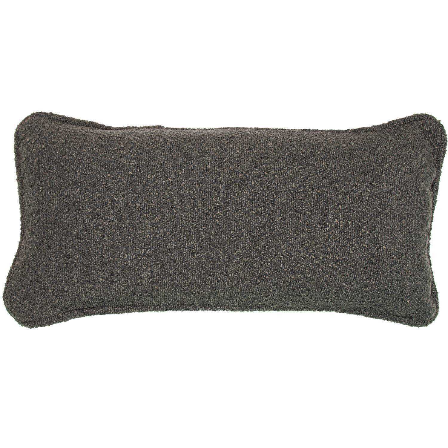 Boucle Charcoal Oblong Cushion Cover