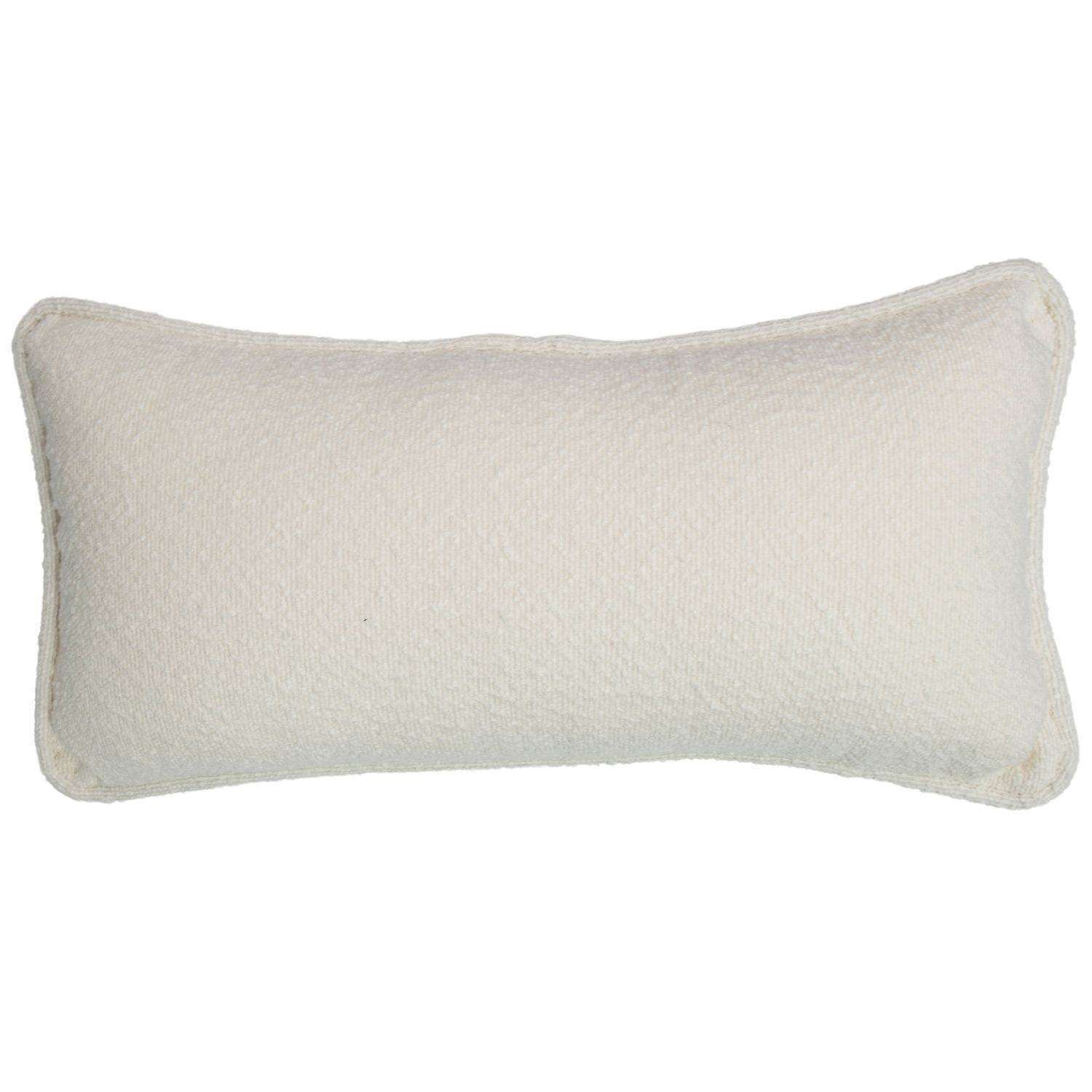 Boucle Off-White Oblong Cushion Cover