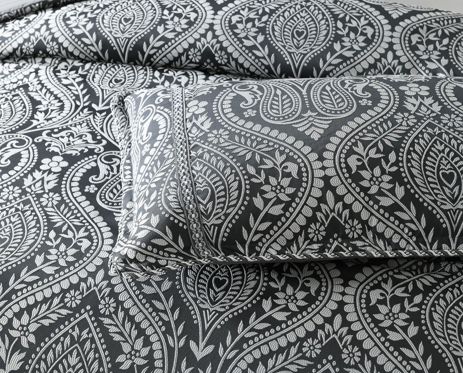 Camille Charcoal Quilt Cover Set