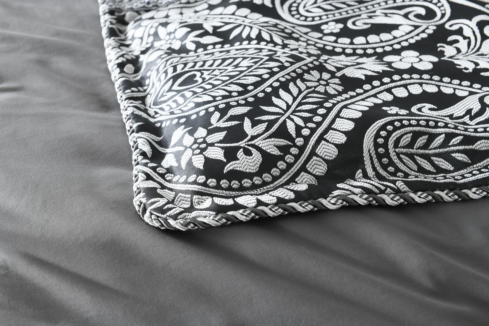 Camille Charcoal Quilt Cover Set