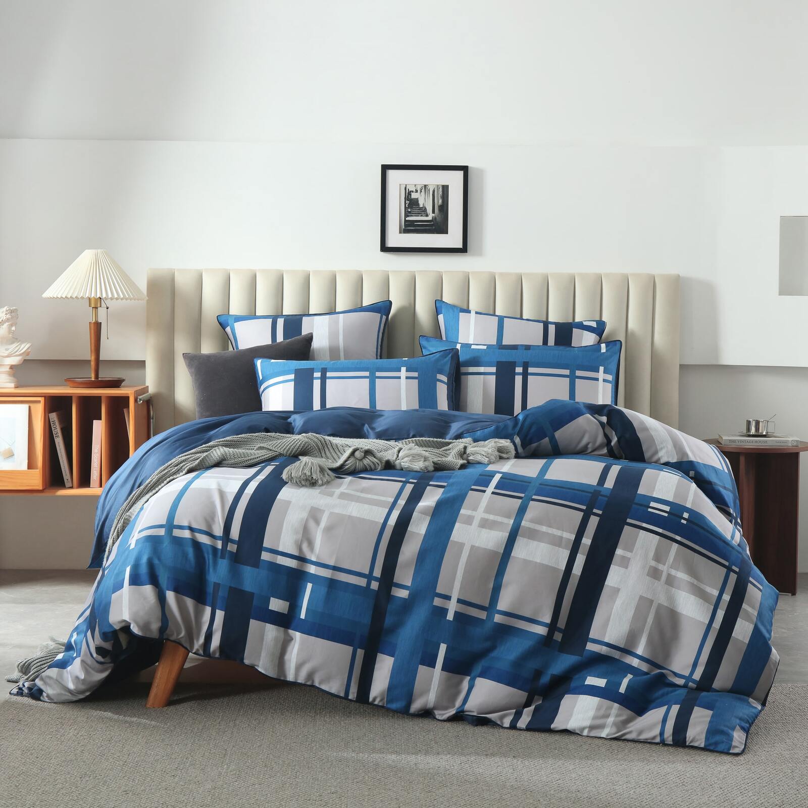 Clark Blue Quilt Cover Set