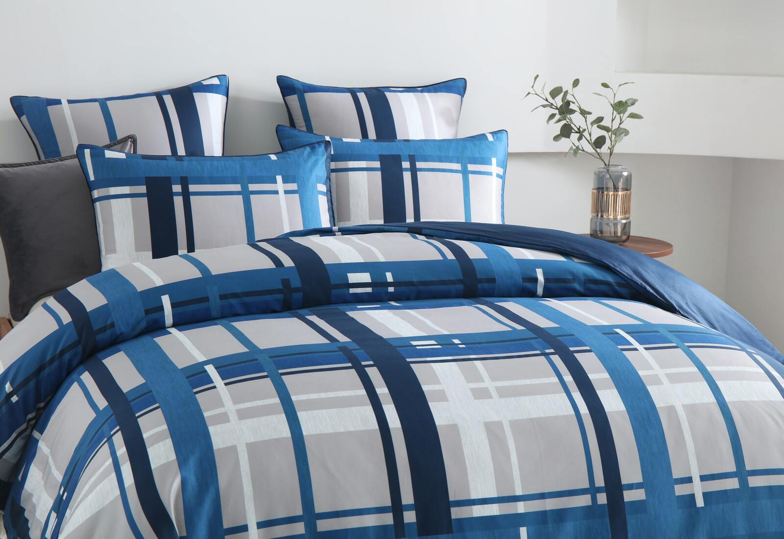 Clark Blue Quilt Cover Set