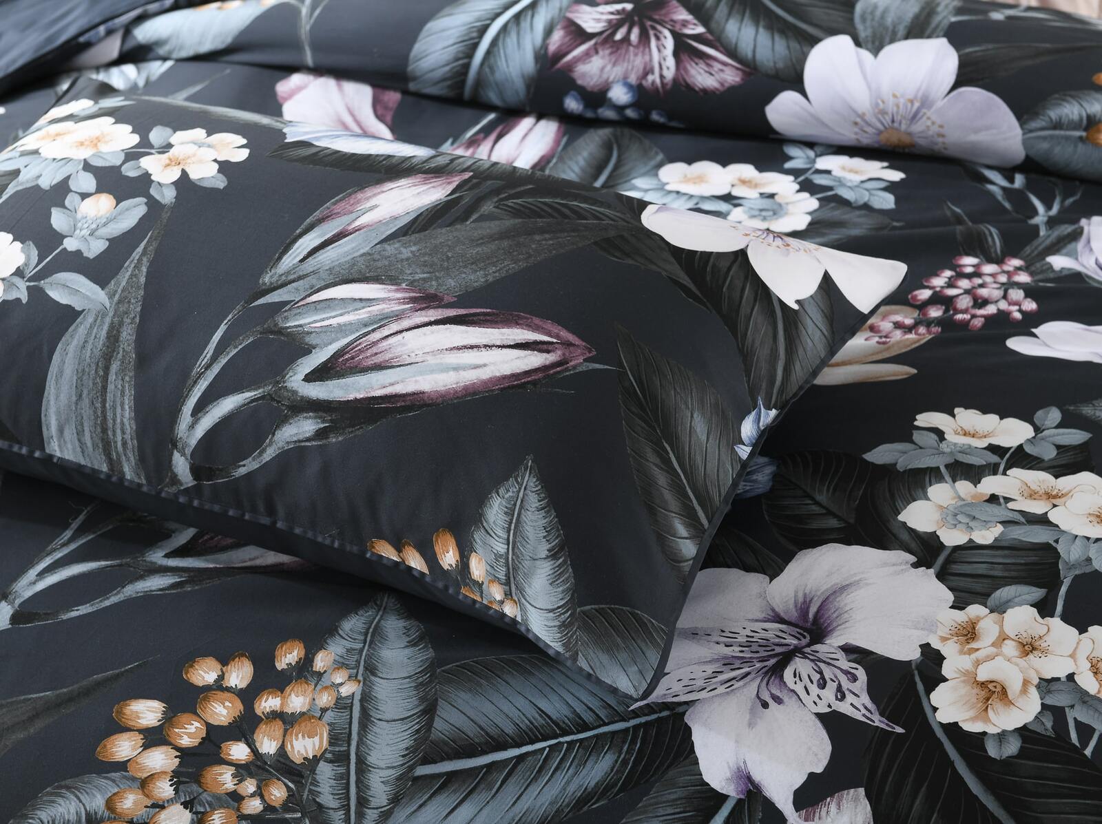 Dakota Black Quilt Cover Set