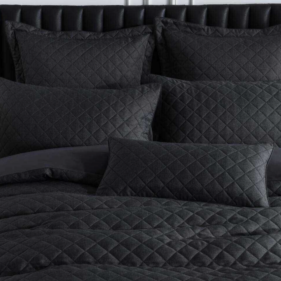 Emmerson Charcoal European Pillowcase & Cushion Cover