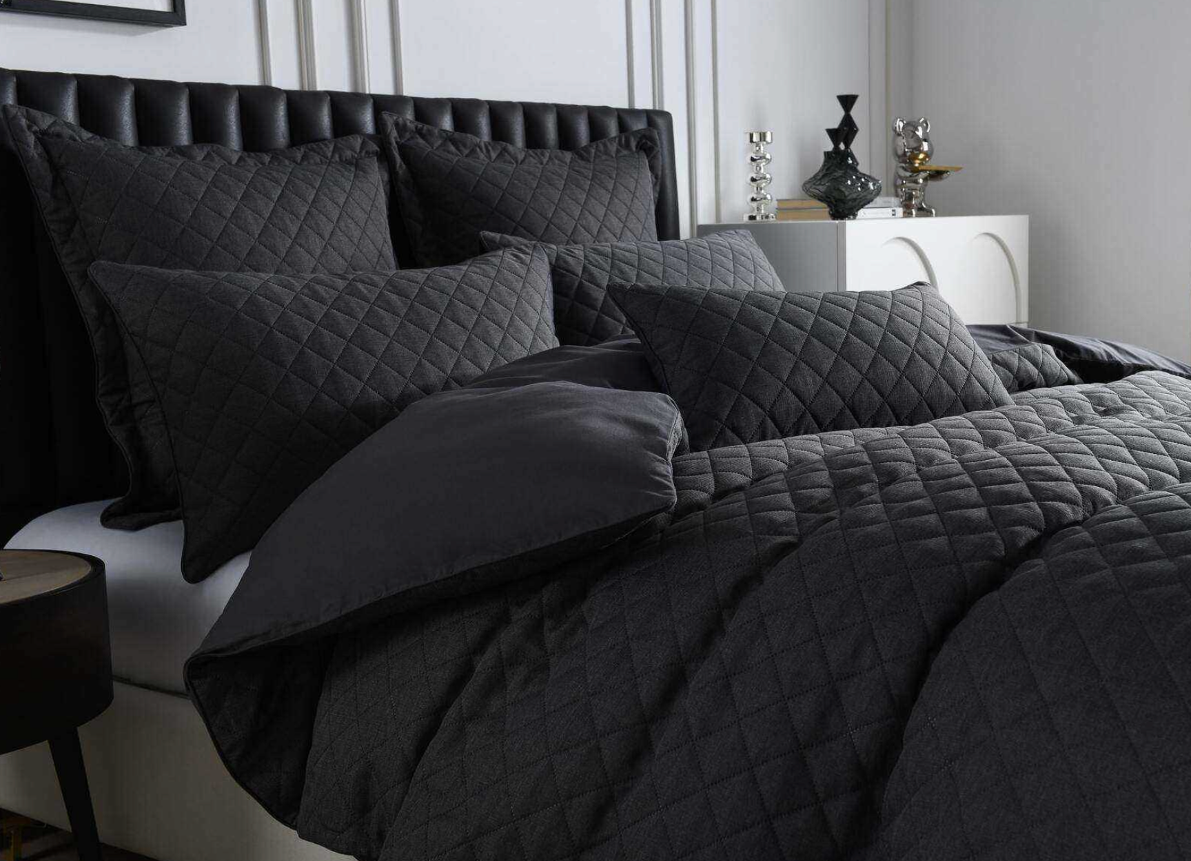 Emmerson Charcoal Quilt Cover Set