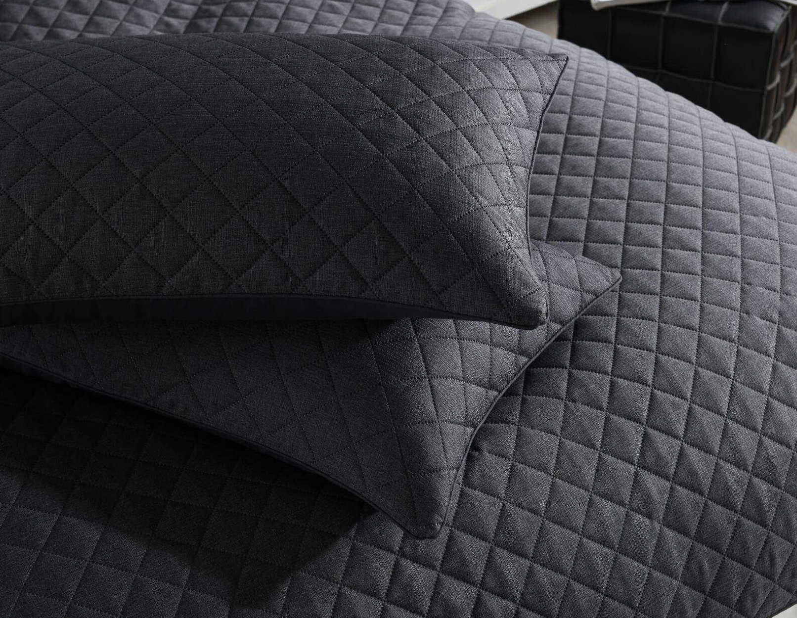 Emmerson Charcoal Quilt Cover Set