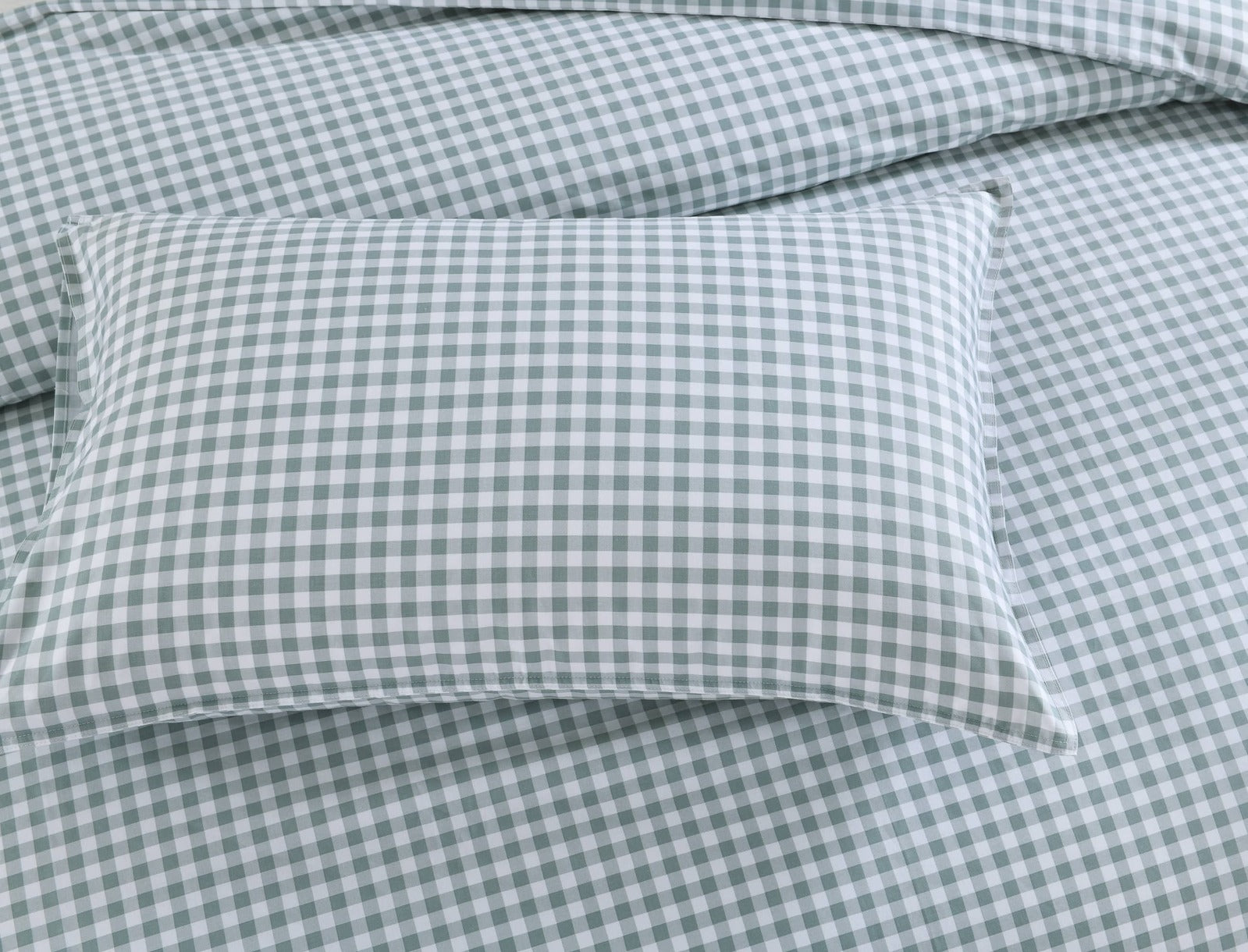 Gingham Green Quilt Cover Set