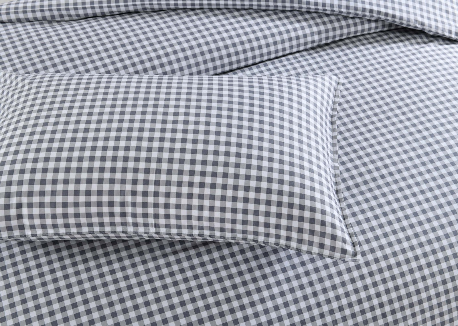 Gingham Grey Quilt Cover Set