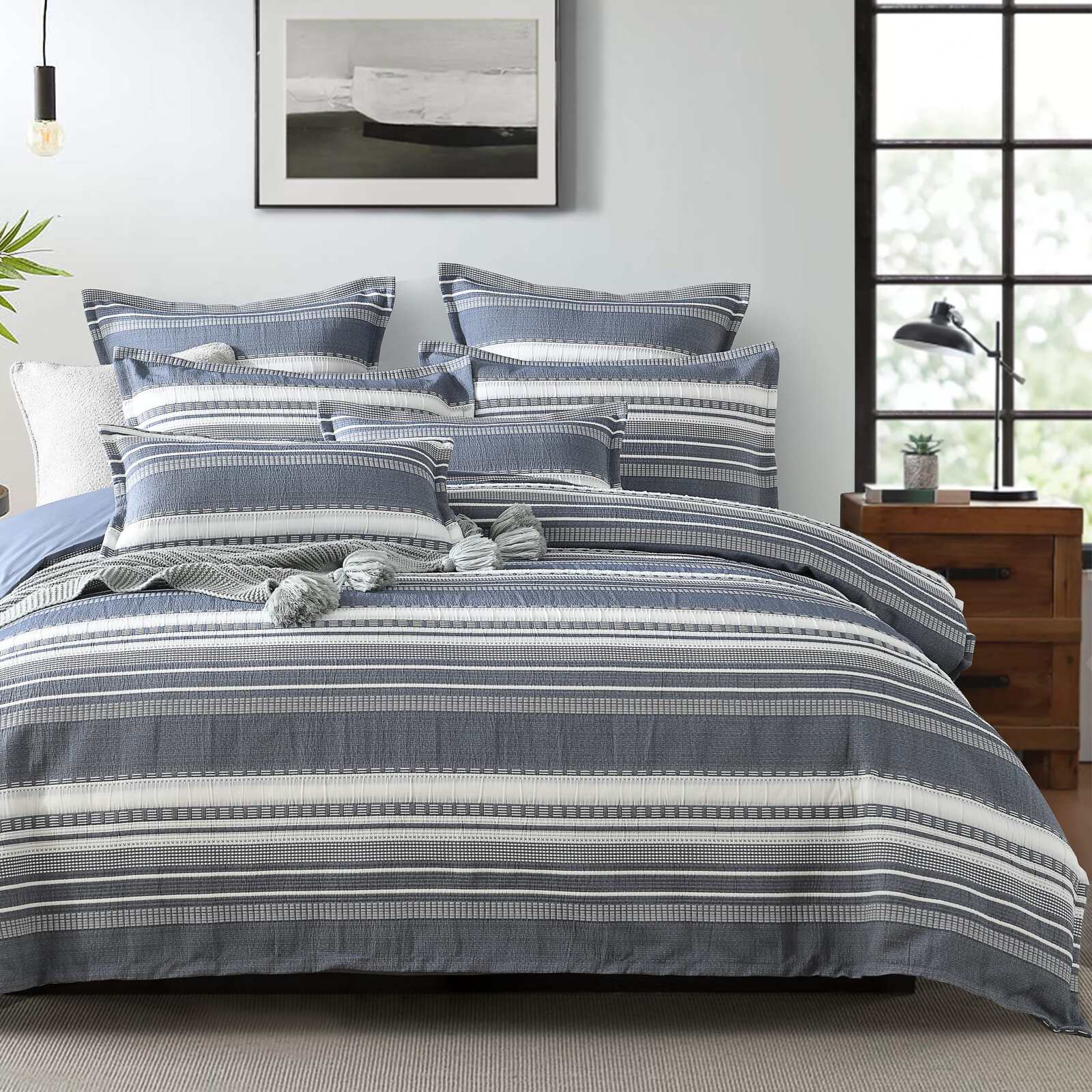 Jamieson Blue Quilt Cover Set