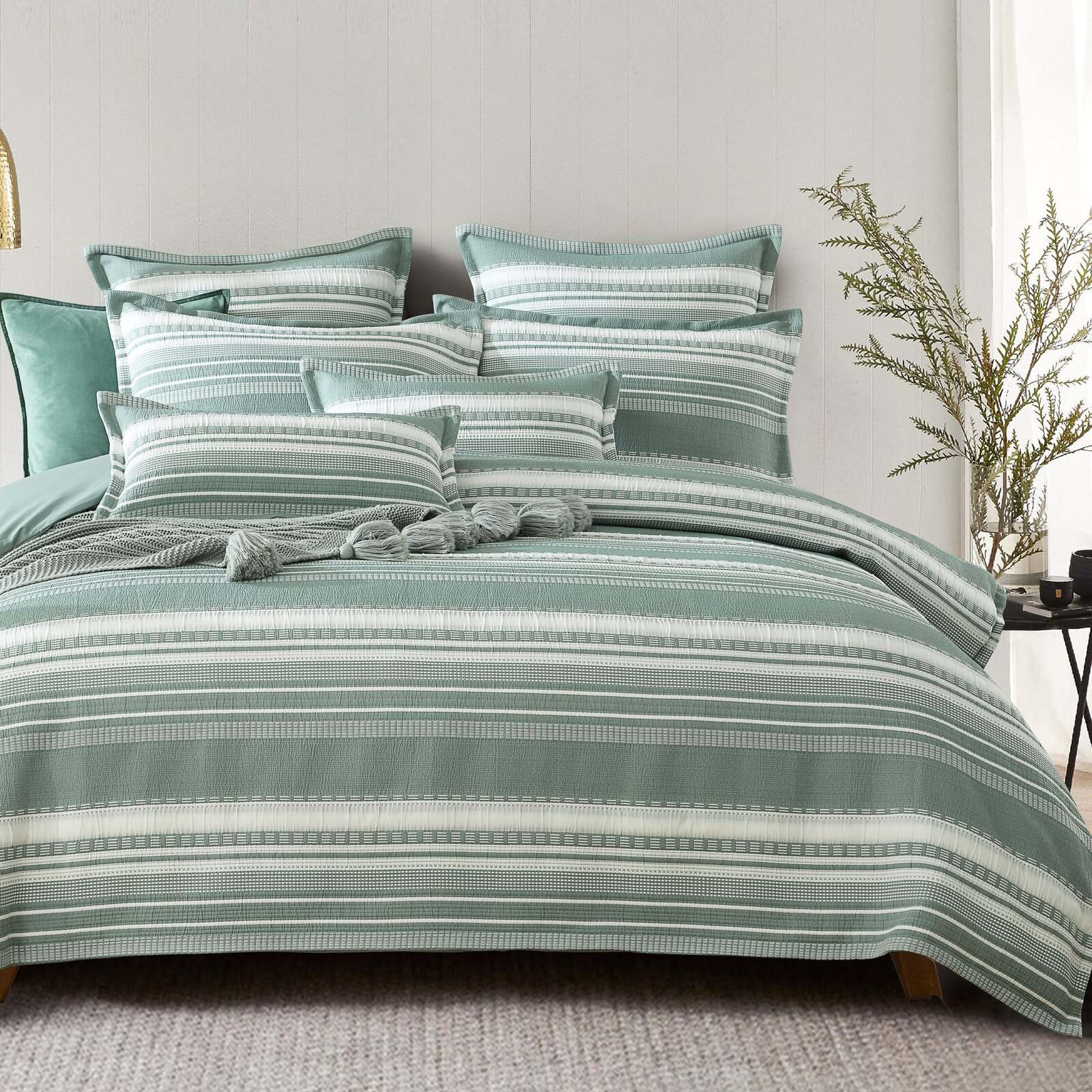 Jamieson Green Quilt Cover Set