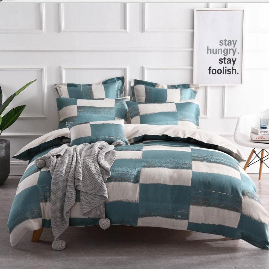 Rowan Teal Quilt Cover Set