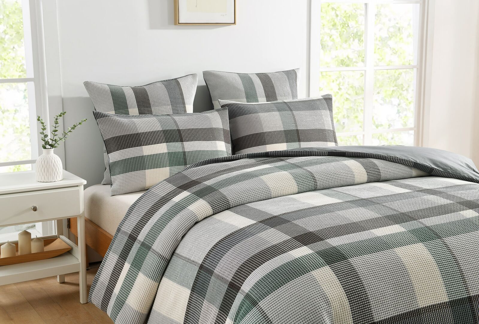 Riley Aqua Waffle Quilt Cover Set (Despatch: 4th Mar 2025)