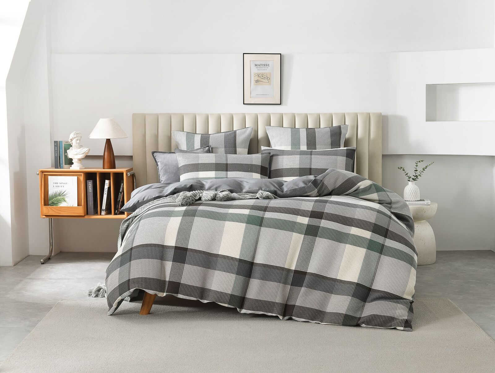 Riley Aqua Waffle Quilt Cover Set (Despatch: 4th Mar 2025)