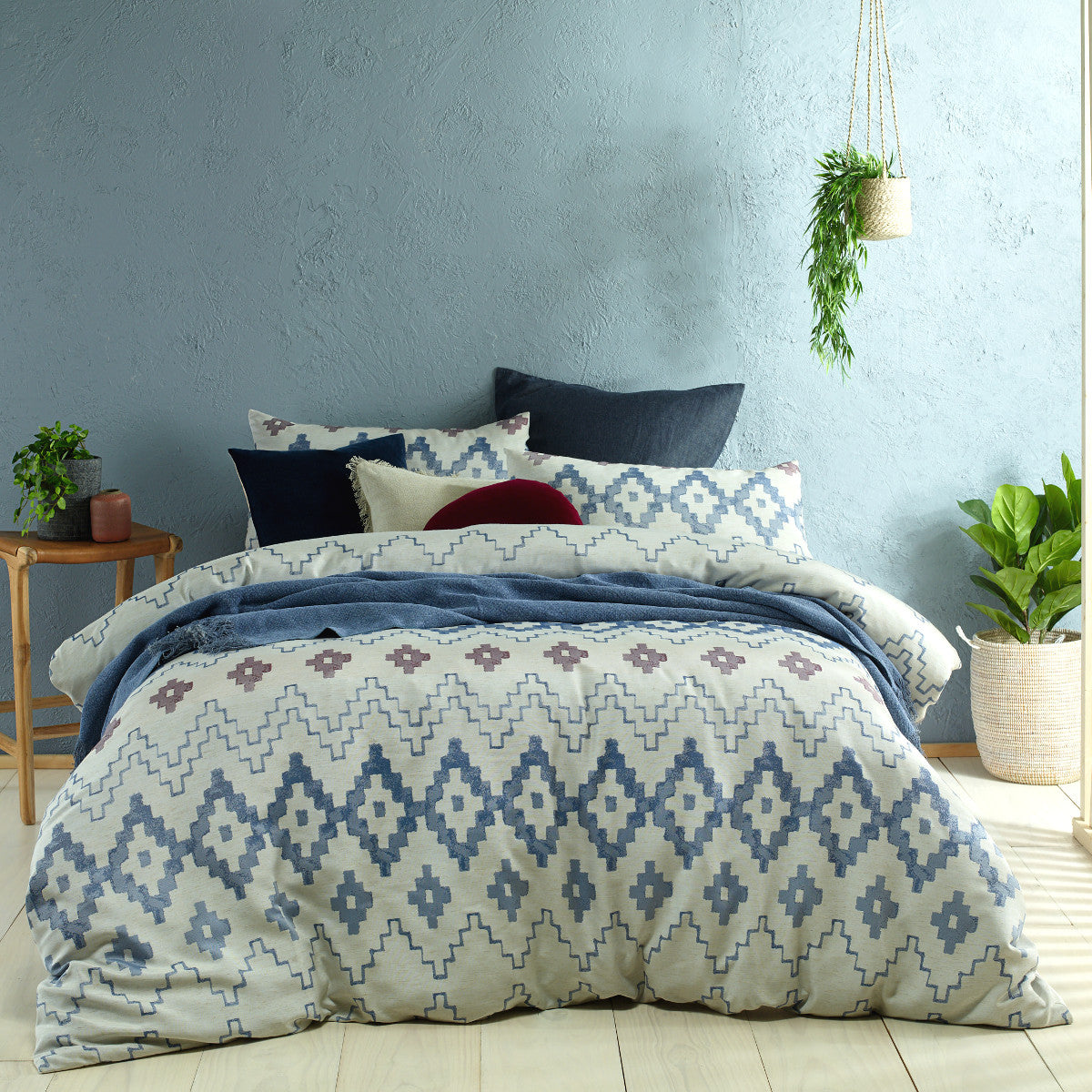 Tribal Blue Quilt Cover Set