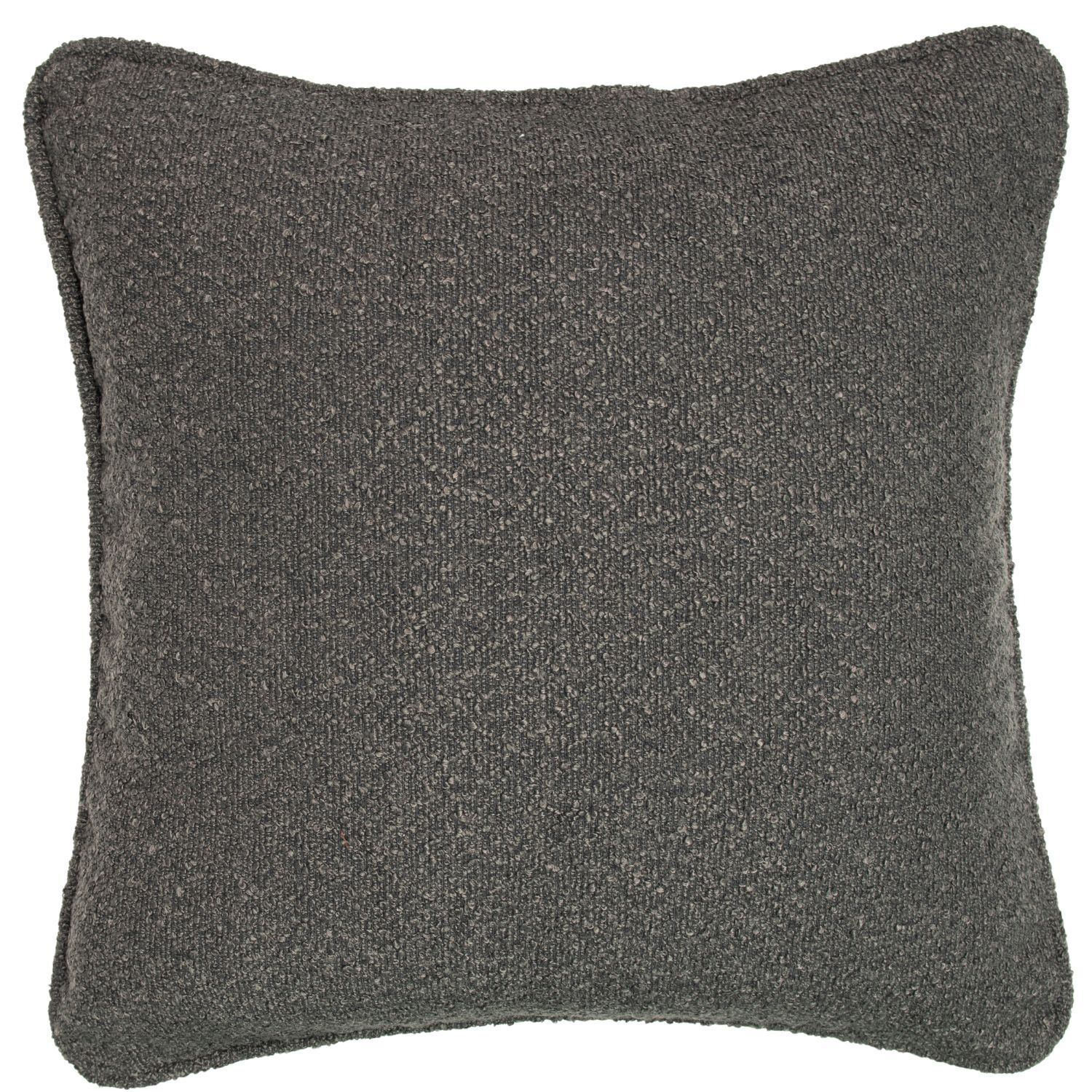 Boucle Charcoal Square Cushion Cover