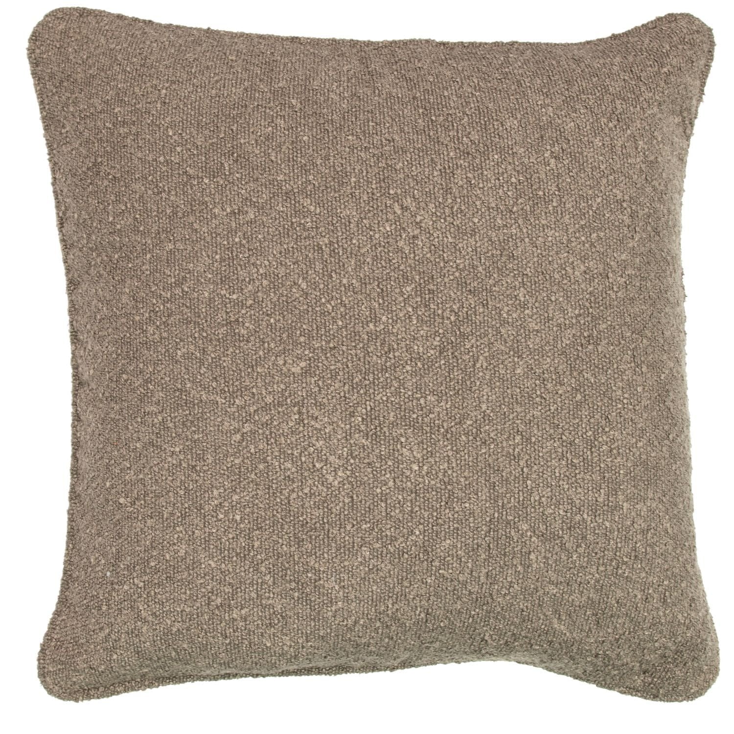 Boucle Brown Square Cushion Cover