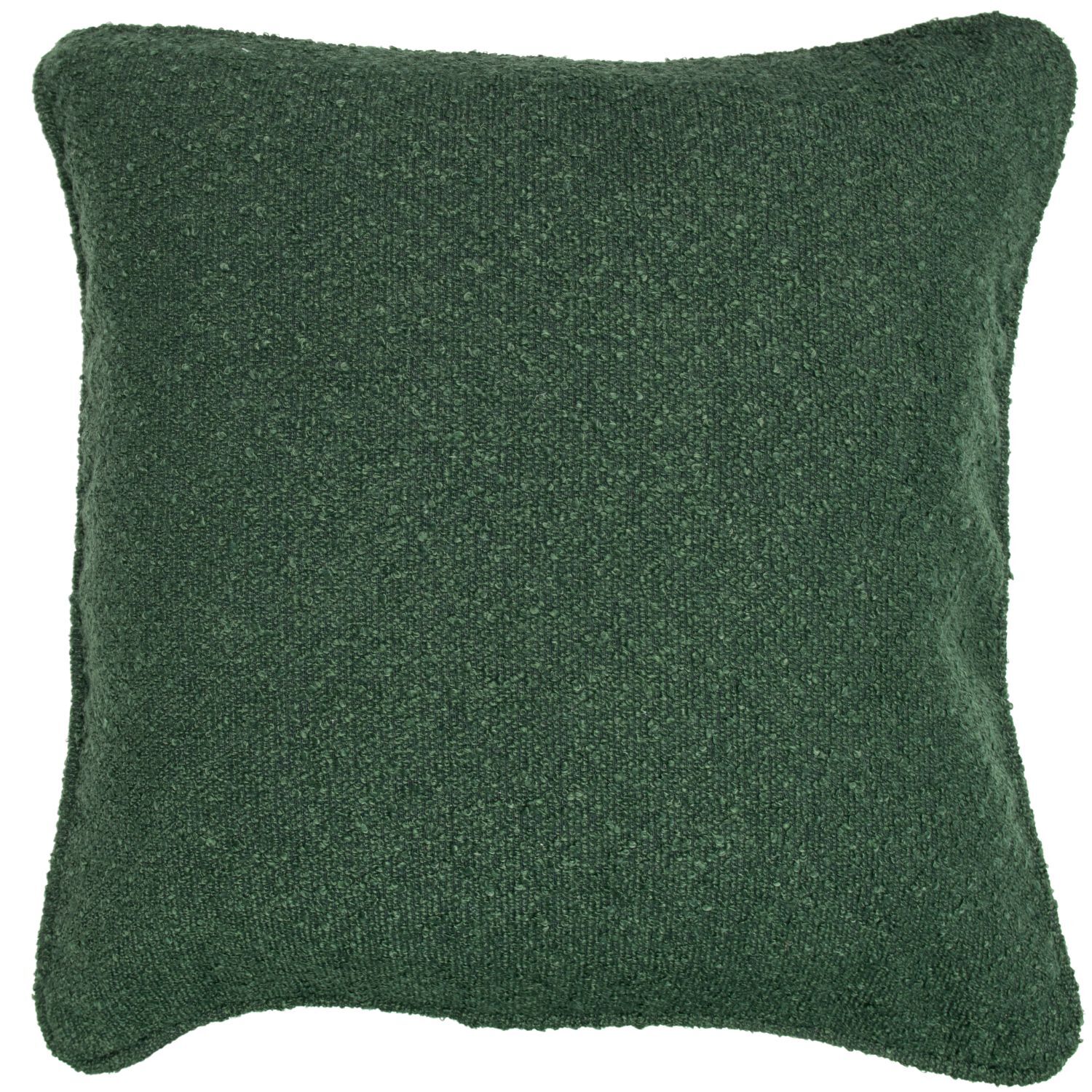 Boucle Green Square Cushion Cover
