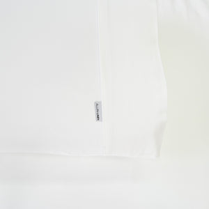 400 thread count, 100% cotton, sateen finish standard pillowcase PC, white