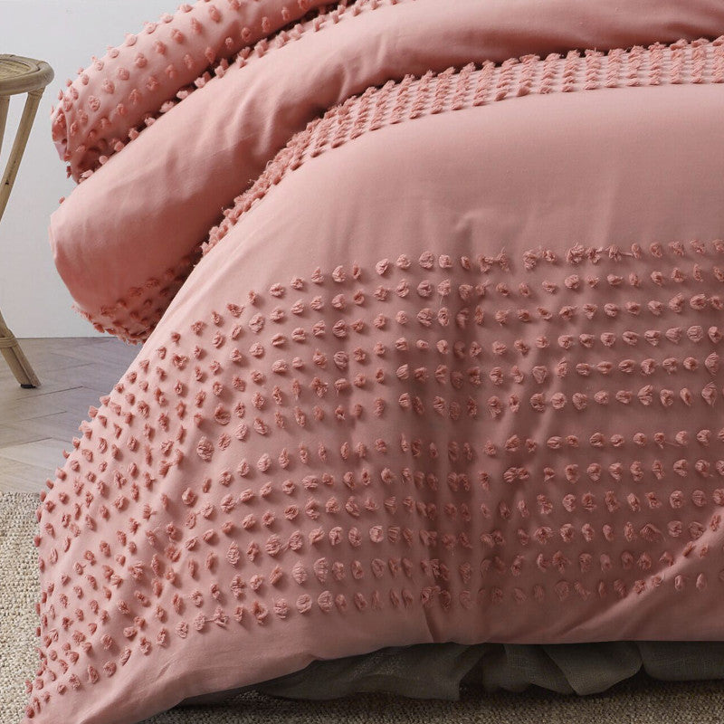 Clay Tufted Cotton Quilt Cover Set