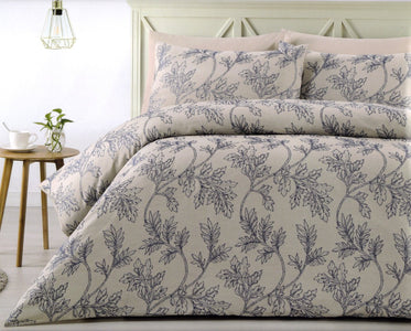300TC Natural Blue duvet cover set. Polyester jacquard quilt cover set.