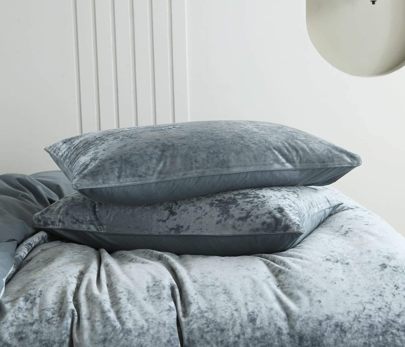 Cody Velvet Silver Grey Quilt Cover Set