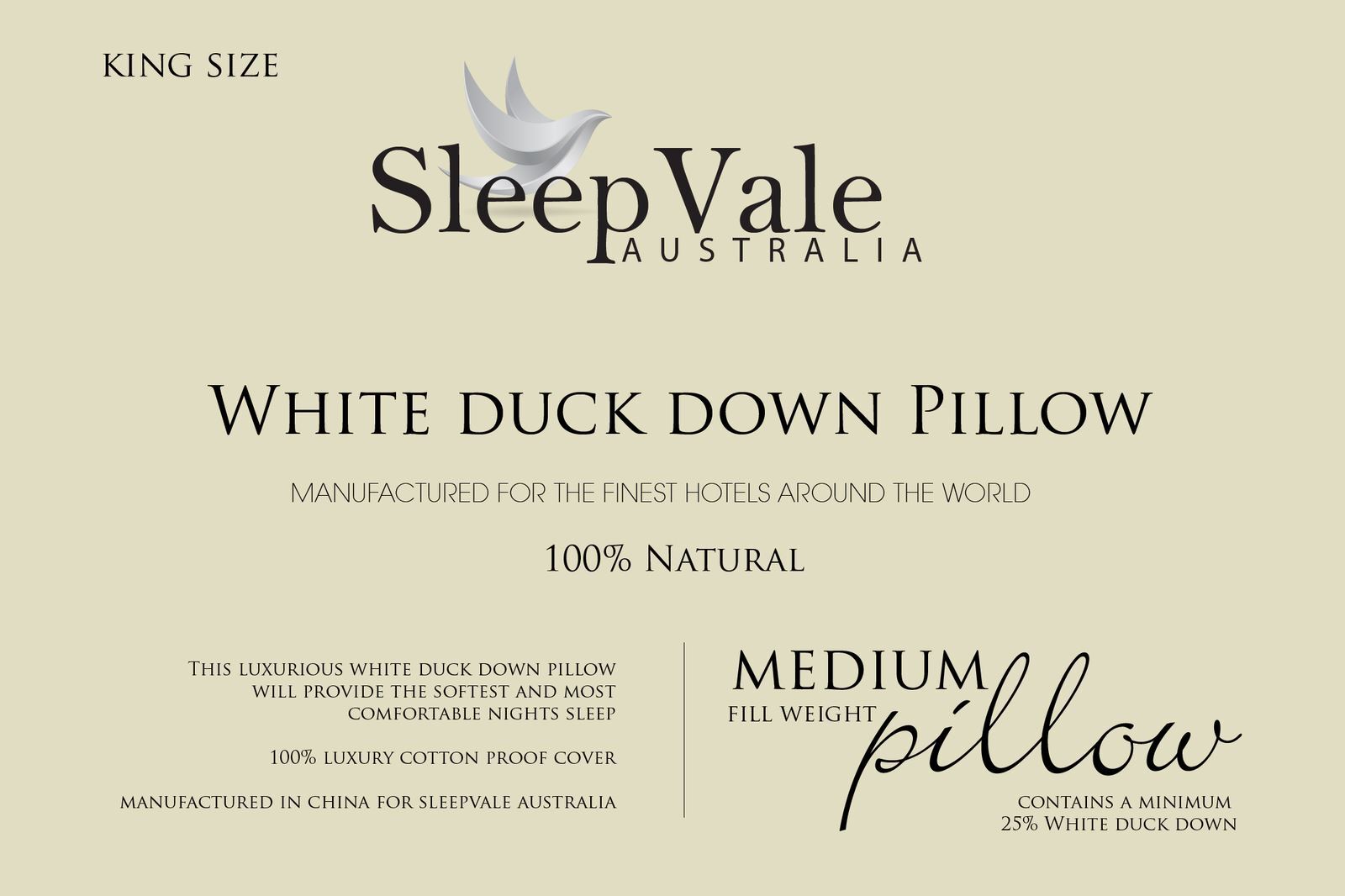 Duck Down - King Size PILLOW