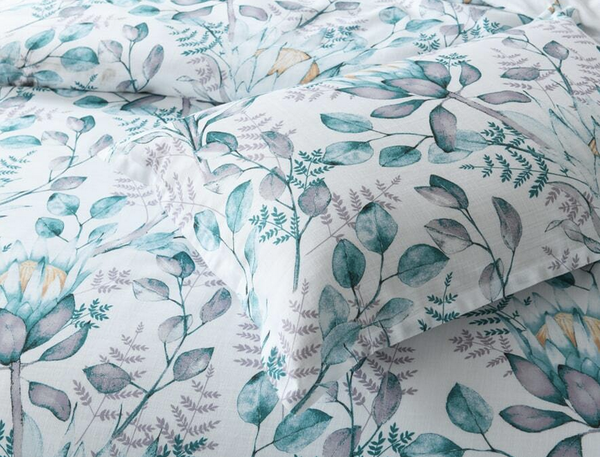 H R Santiago Queen Quilt Cover Set – Black Flamingo & Leaf Pattern, 3-Piece Cotton