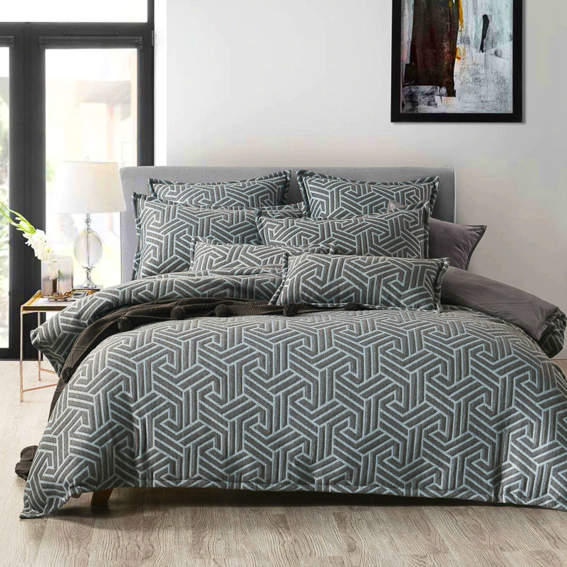 Genesis Grey Quilt Cover Set