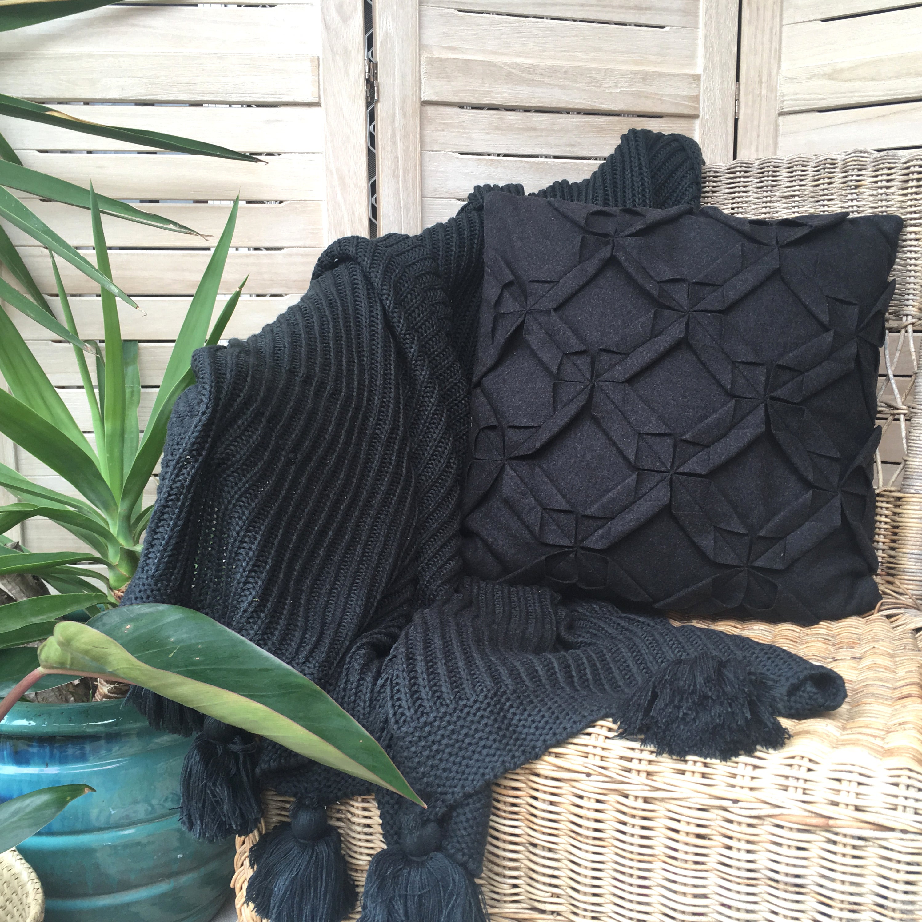 charcoal grey linenhouse cushion cover.