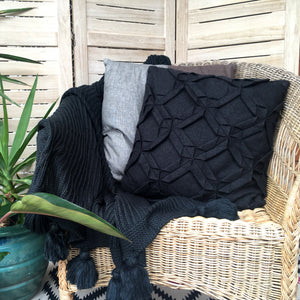 linen house cushion cover charcoal