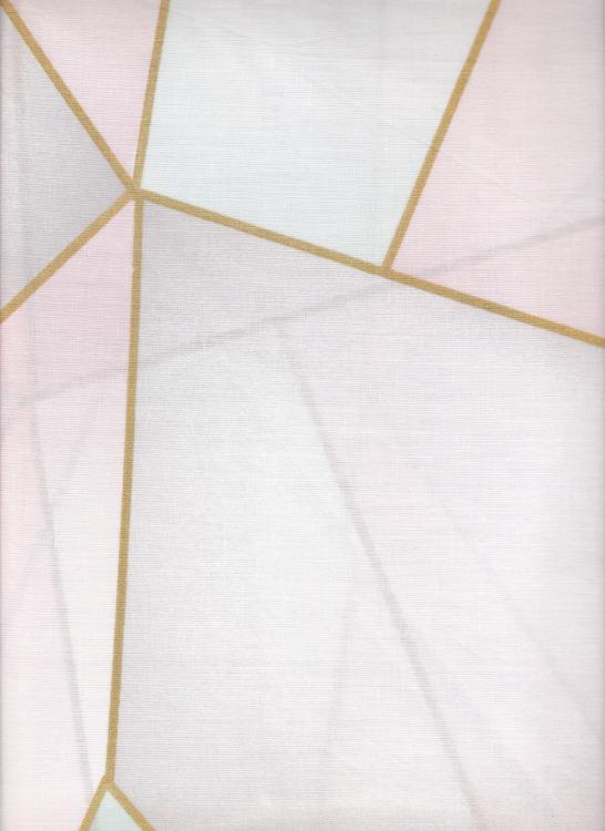 Hexagon Print duvet cover set. Mint and Blush quilt cover set.