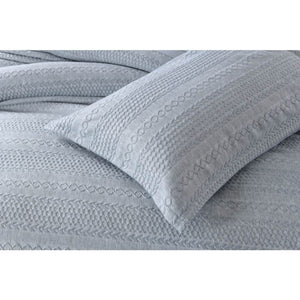 Ivy grey quilt cover set textured duvet cover pillowcases