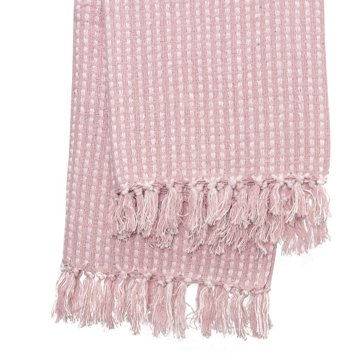 Jaden Throw Pink - Cotton Blend