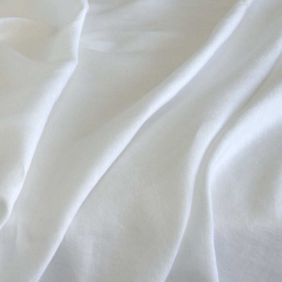 pure vintage washed linen white quilt cover set