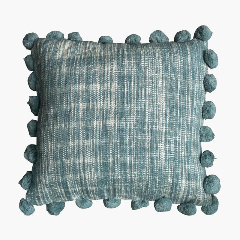 Mate Pom Pom Cushion Cover - Light Blue