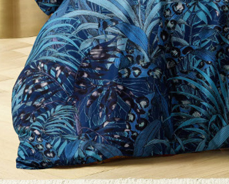 Leopard Blue Quilt Cover Set