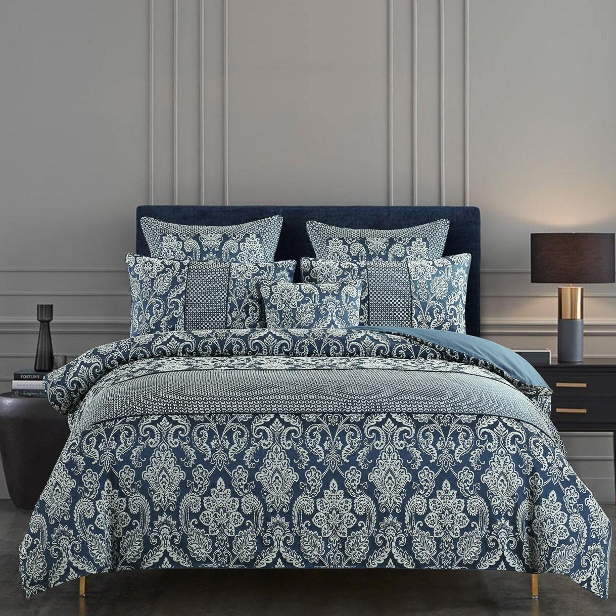 Siena Blue Quilt Cover Set