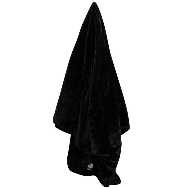Black Luxury Plush Mink Blanket 500 GSM The Linen Habit