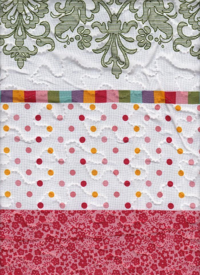 Quilted effect, modern duvet cover set in white, red and pink print. Reversible.