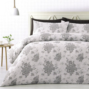 300TC Silver Grey duvet cover set. Polyester jacquard quilt cover set.