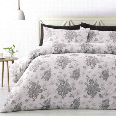 300TC Silver Grey duvet cover set. Polyester jacquard quilt cover set.
