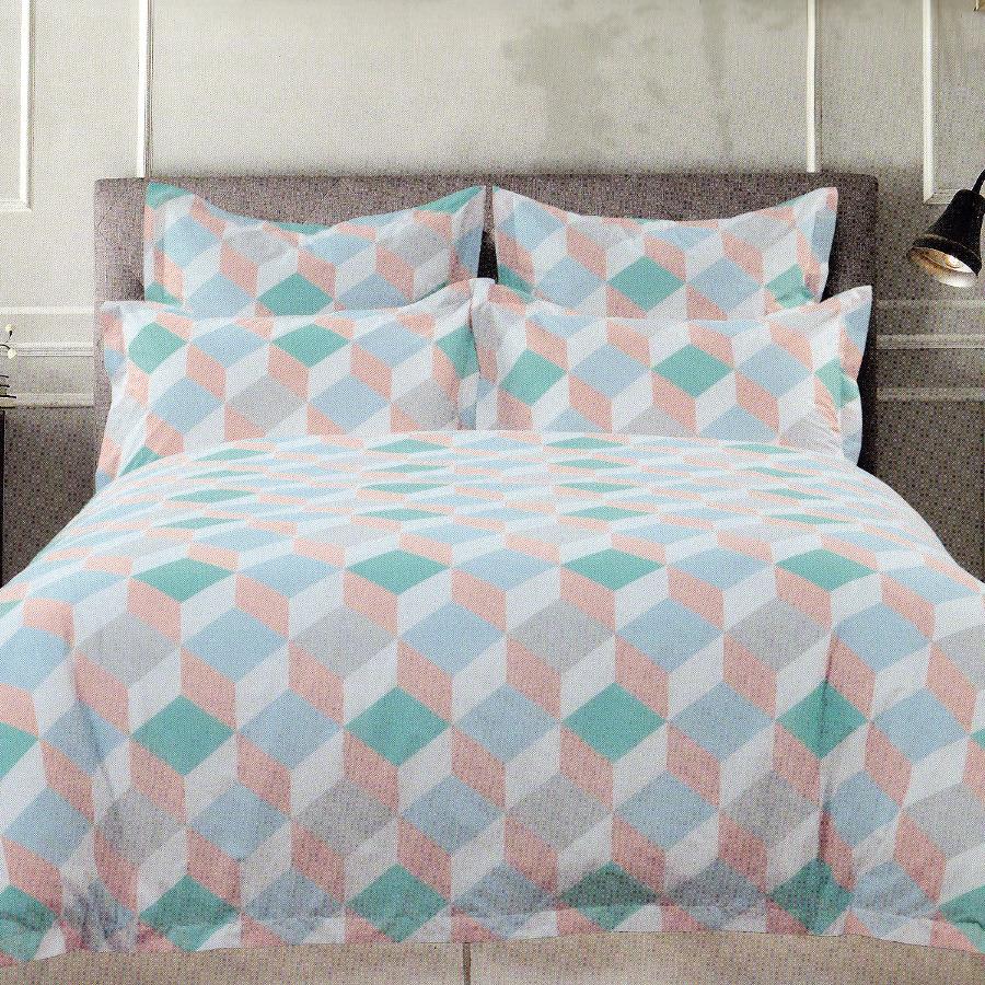 Diamond quilt cover set