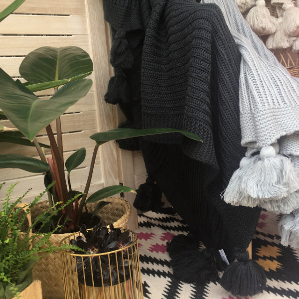 Dylan Knitted Texture Throw - 3 Colors - The Linen Habit