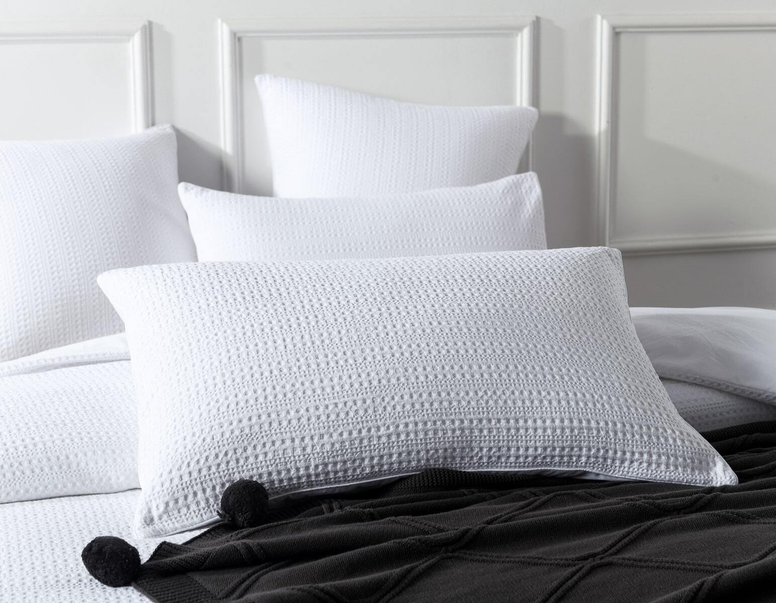 Jax Waffle White Quilt Cover Set