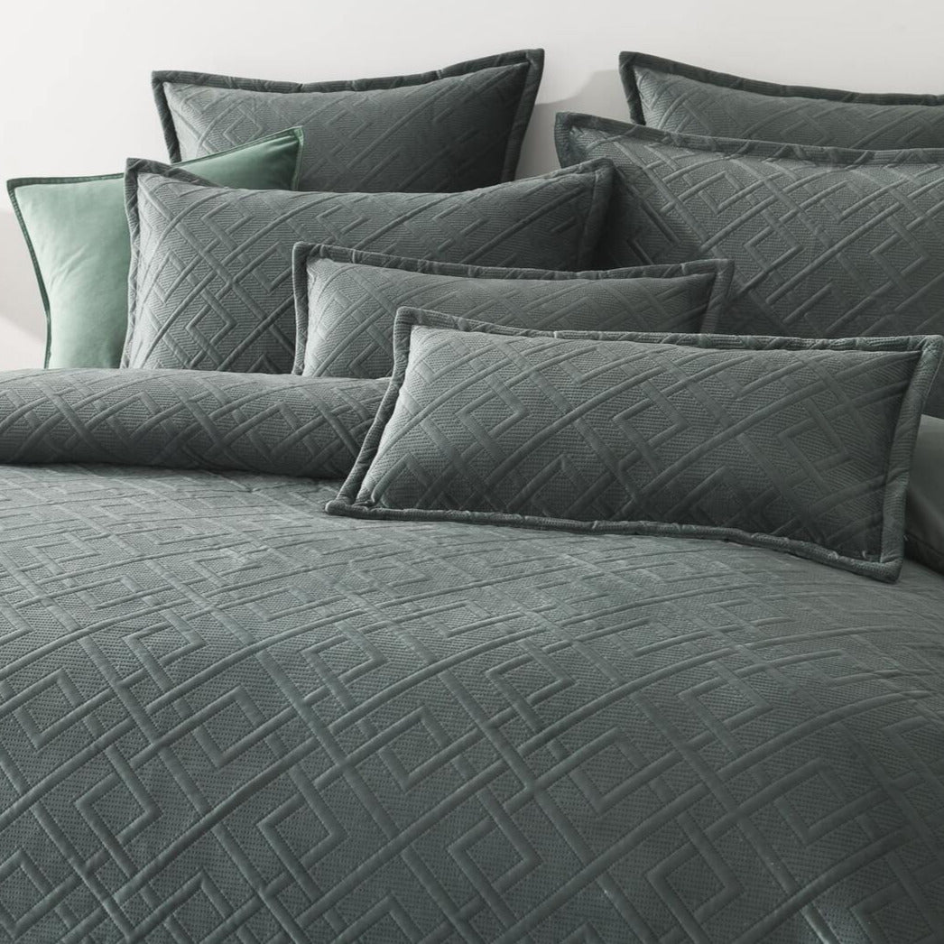 Green velvet european pillowcase best sale