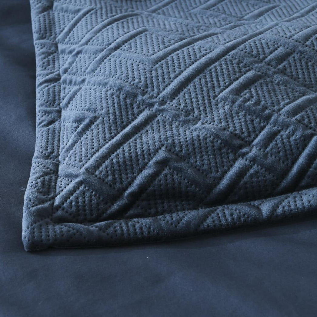 Colt Blue Quilted European Pillowcase & Cushion Cover